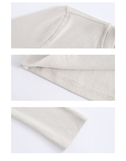 Snap-Button Henley Flared-Sleeve Top