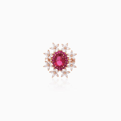 Floral Halo Red Ring