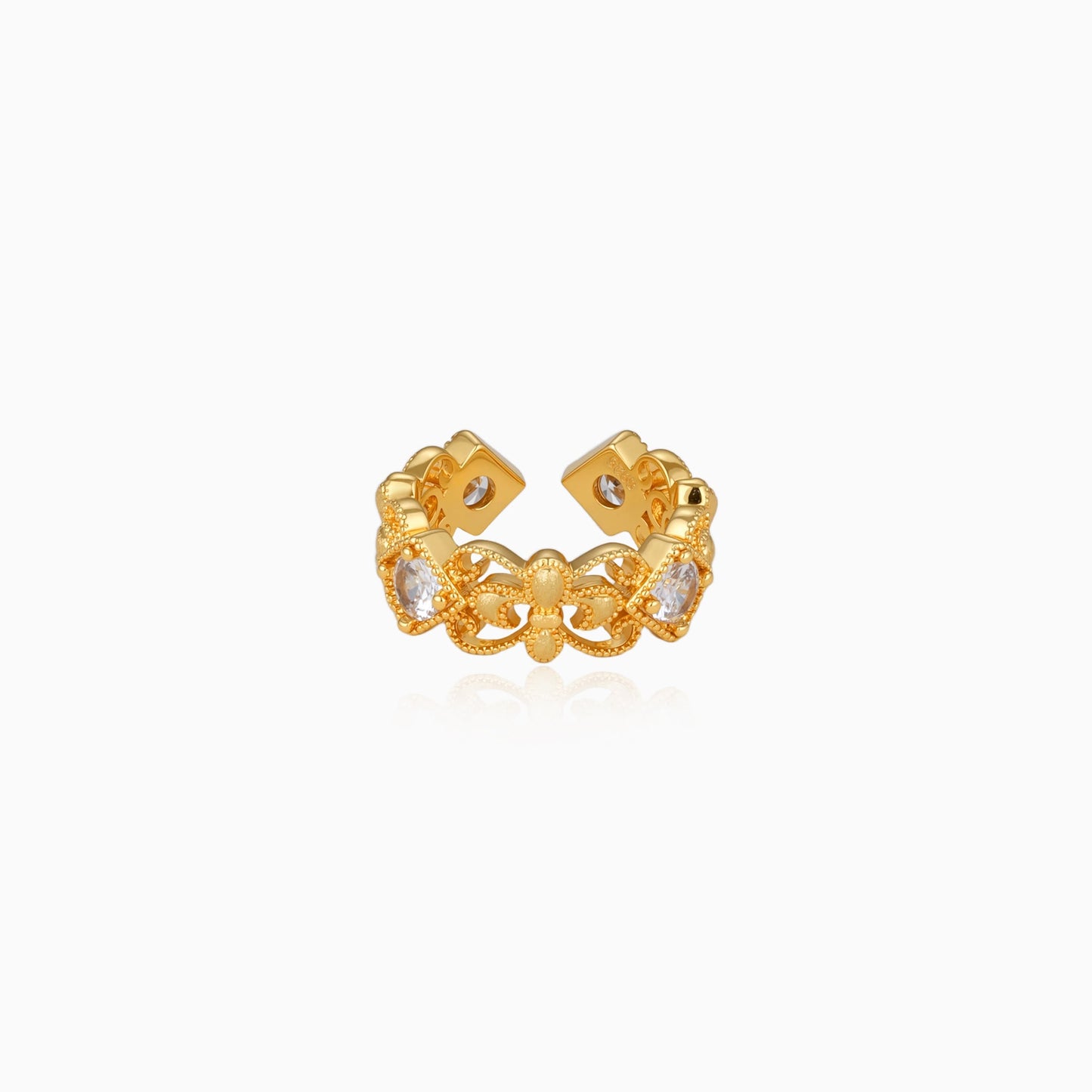 Iris Floral Filigree Ring