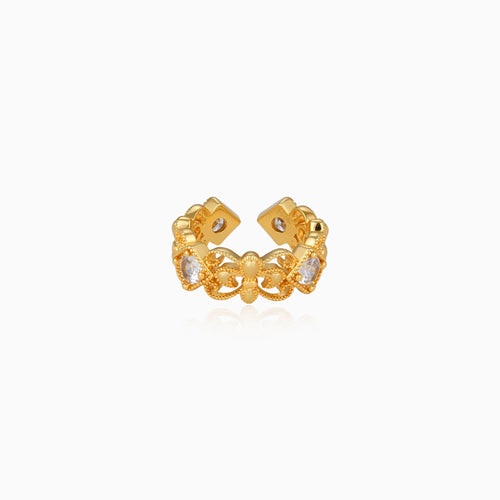 Iris Floral Filigree Ring