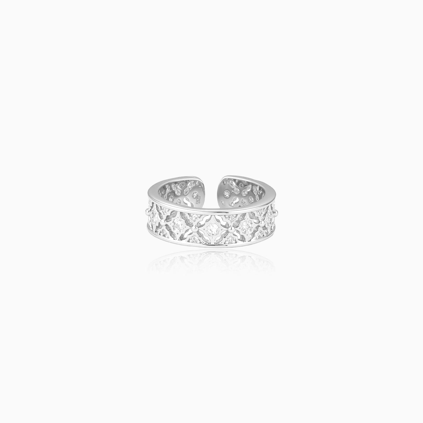 Frosted Geometry Ring