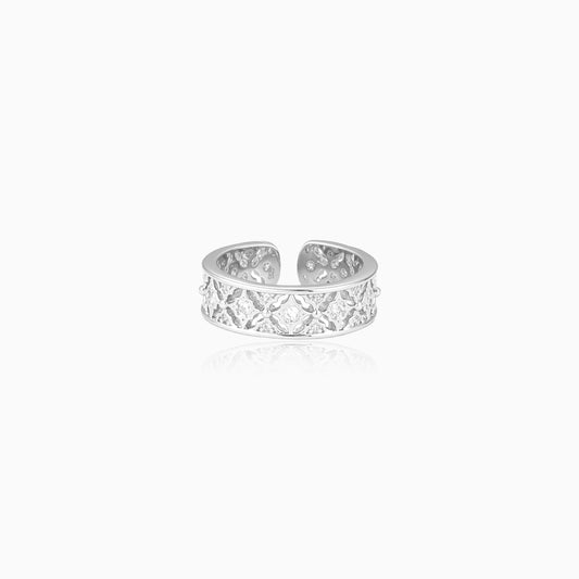 Frosted Geometry Ring
