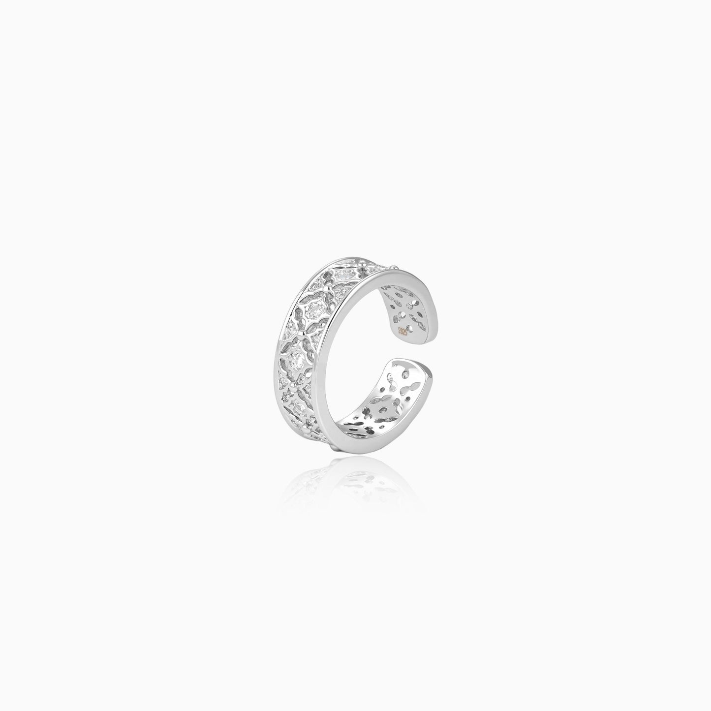 Frosted Geometry Ring