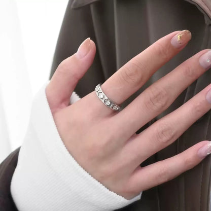 Frosted Geometry Ring