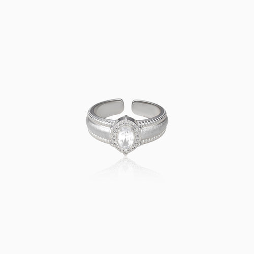Halo Stripe Band Ring