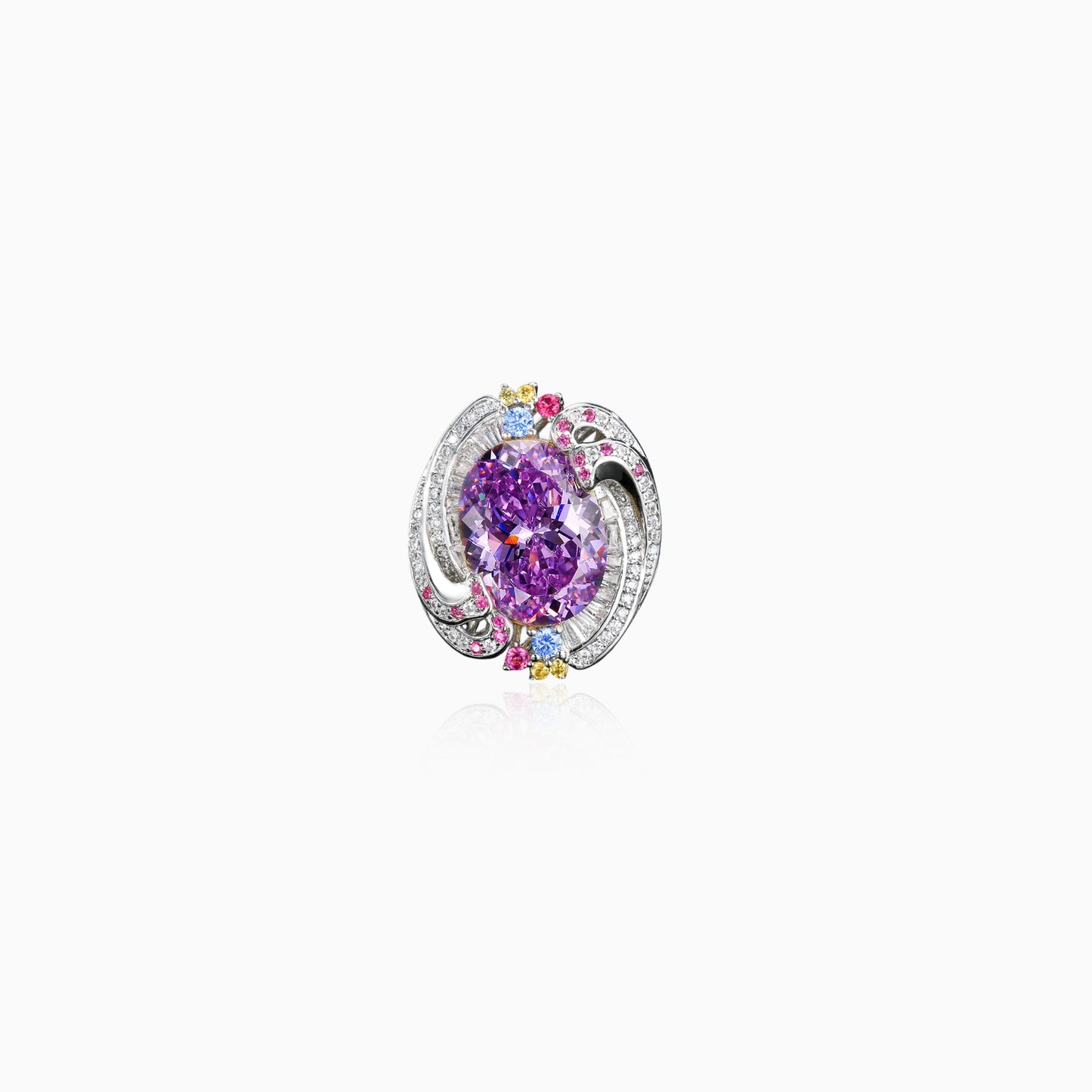 Framed Oval Halo Ring