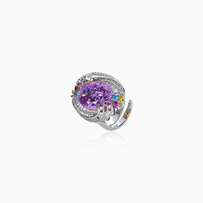 Framed Oval Halo Ring