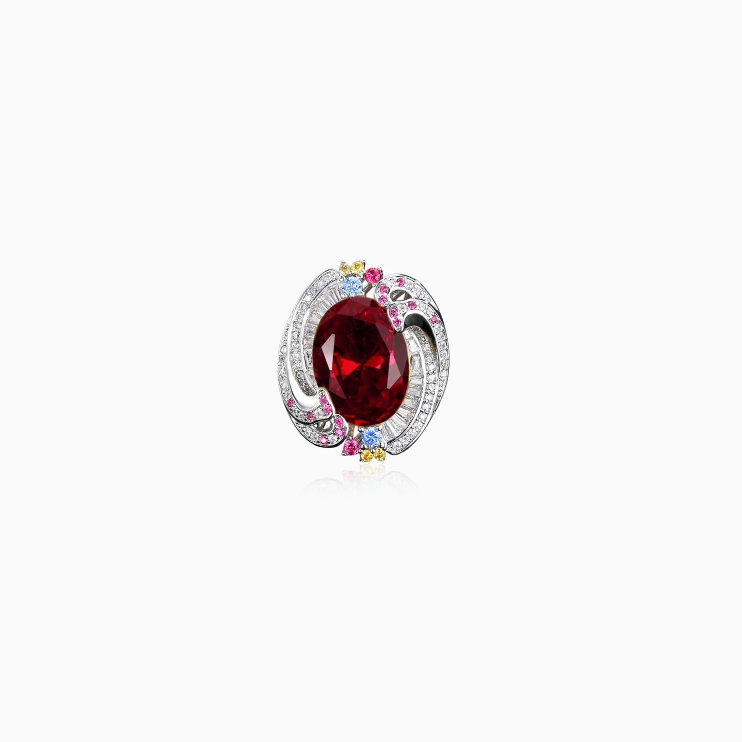 Framed Oval Halo Ring