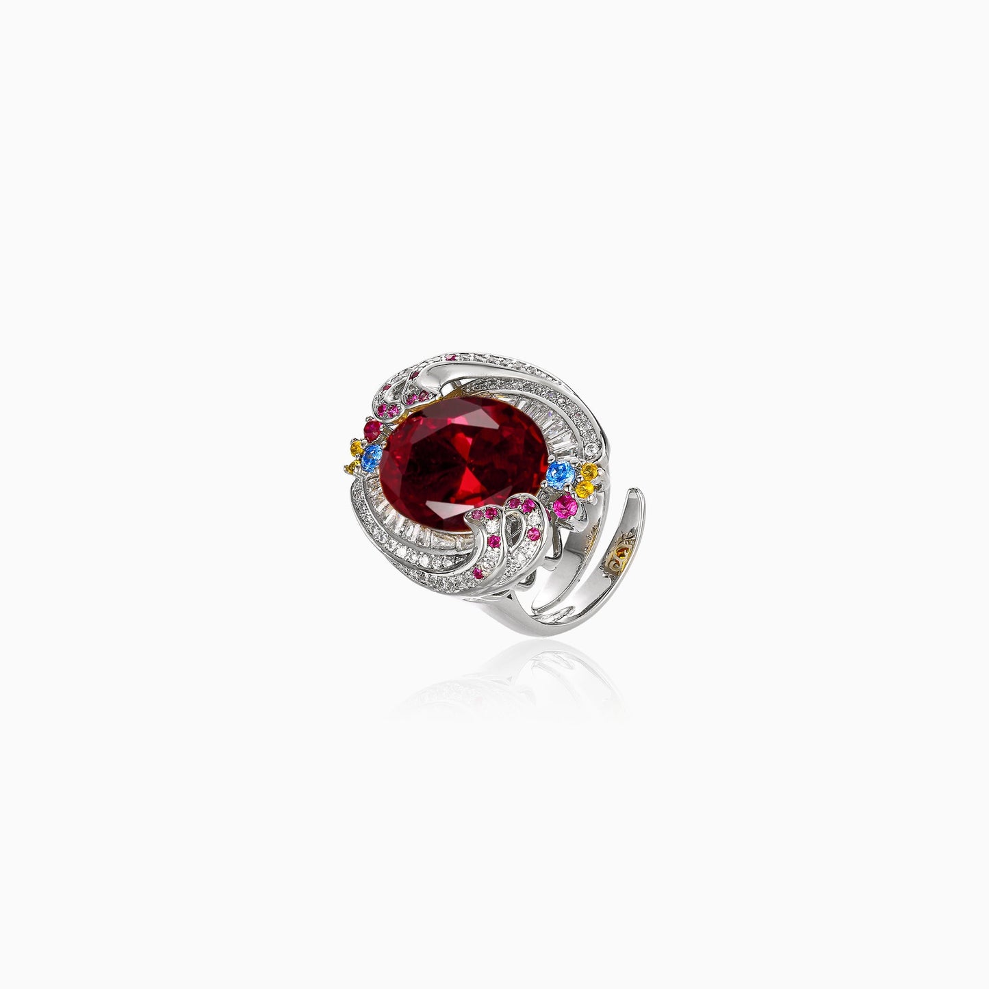 Framed Oval Halo Ring