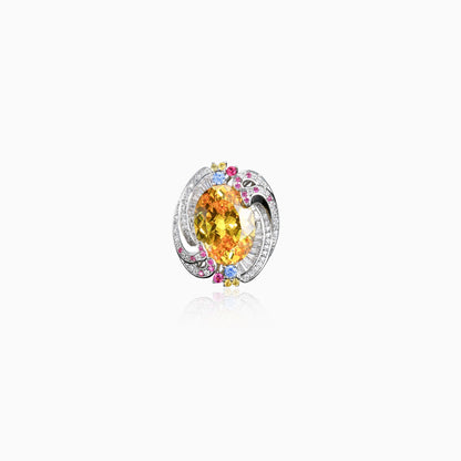 Framed Oval Halo Ring