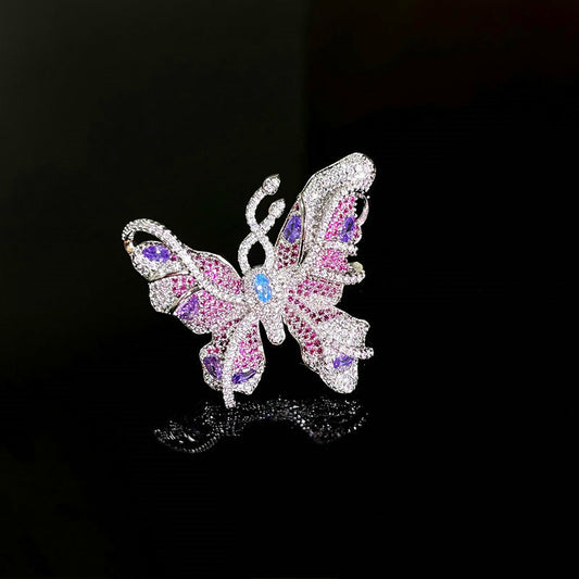 Butterfly Silhouette Open Ring
