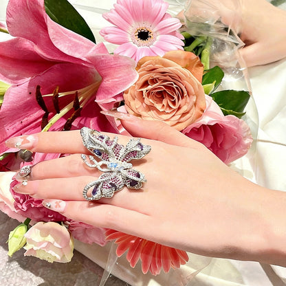 Butterfly Silhouette Open Ring
