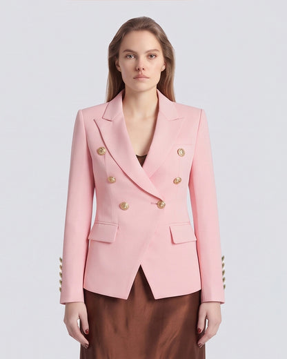 Cotton Blend Tailored Blazer