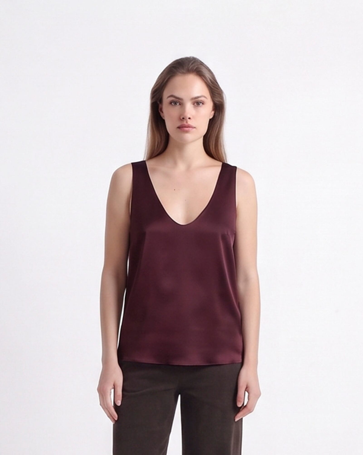 Relaxed Fit V-Neck Sleeveless Tank Top
