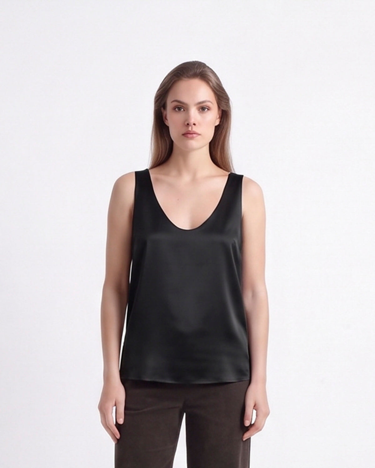 Relaxed Fit V-Neck Sleeveless Tank Top