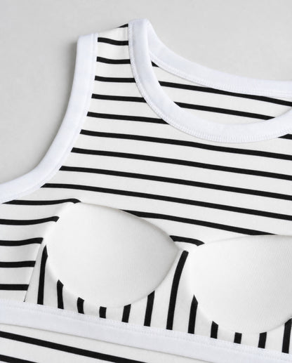 Built-In Bra Stripe Tank Top