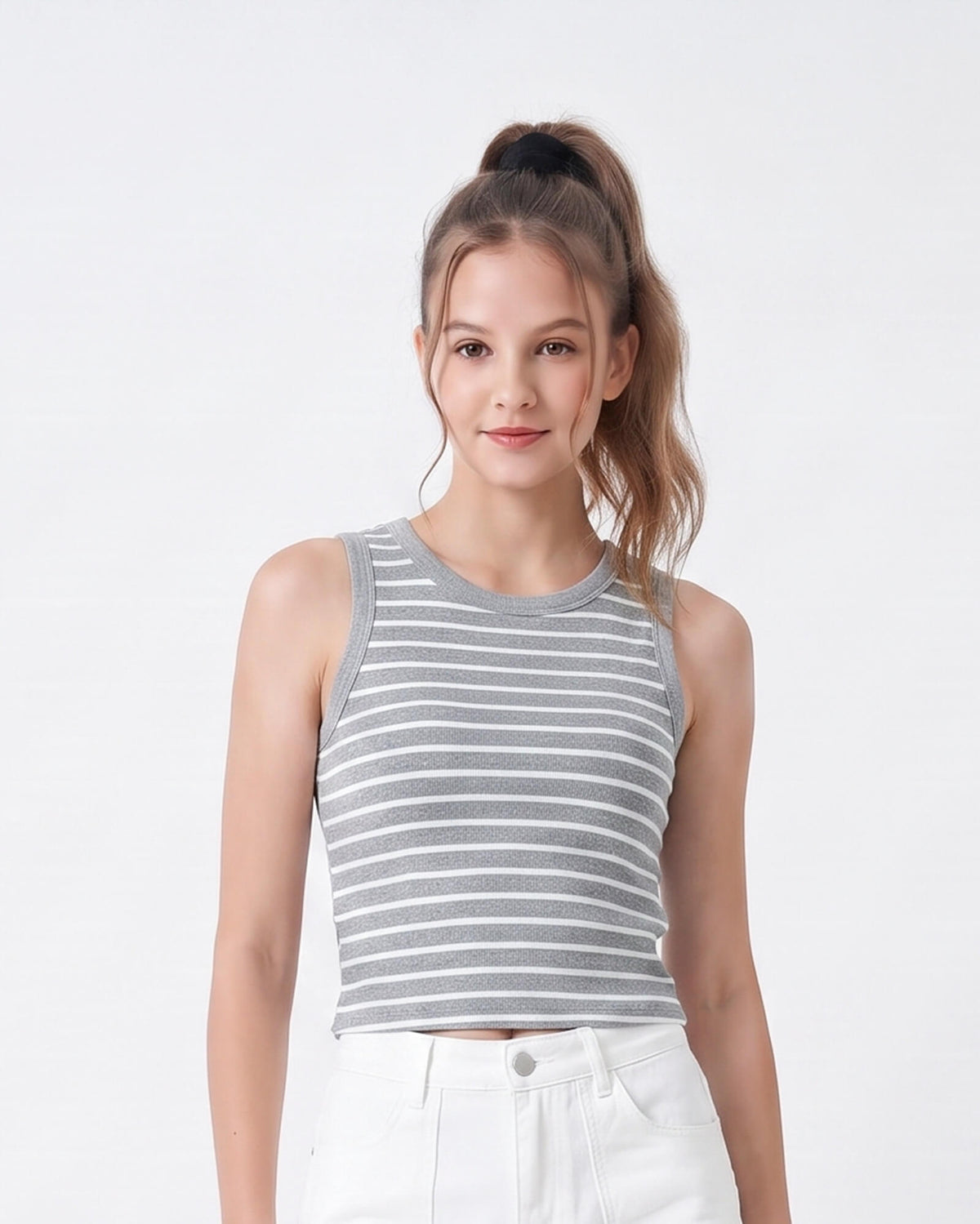 Built-In Bra Stripe Tank Top