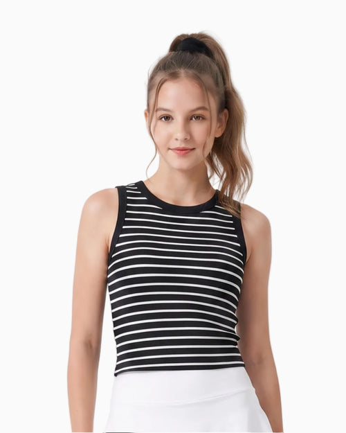 Built-In Bra Stripe Tank Top
