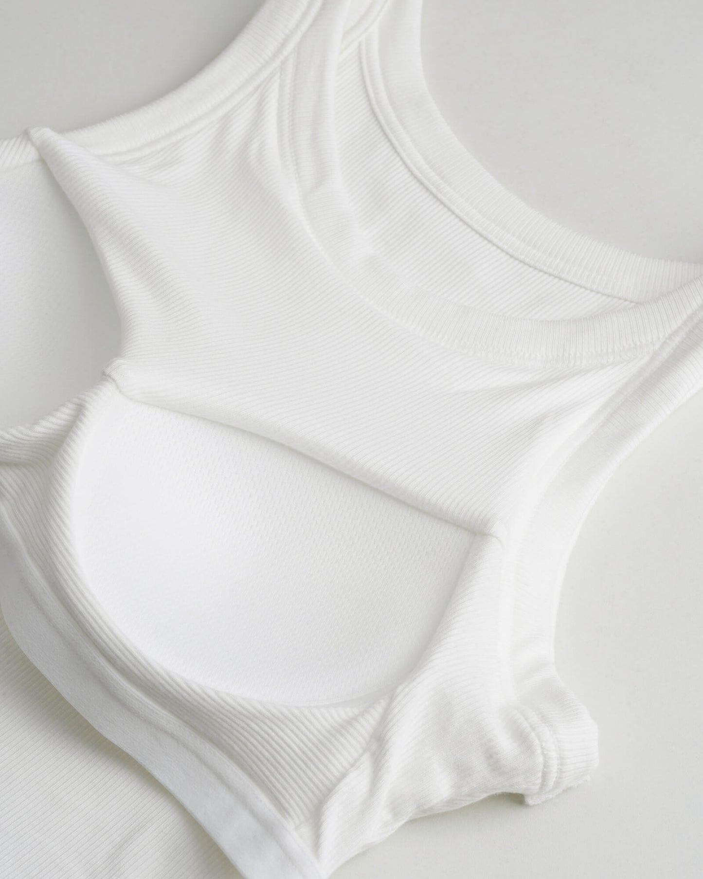 Ribbed Built-In Bra Tank Top