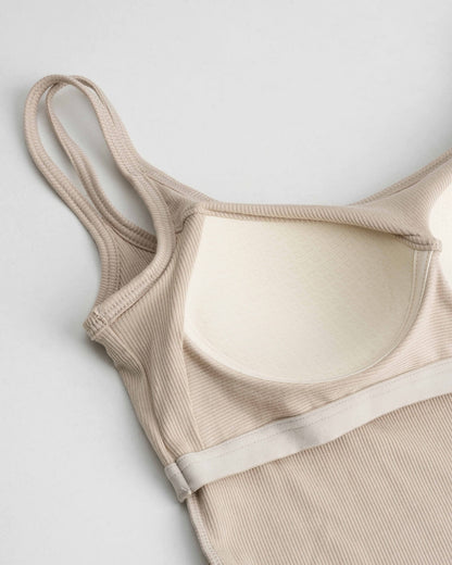 Double Strap Built-In Bra Tank Top