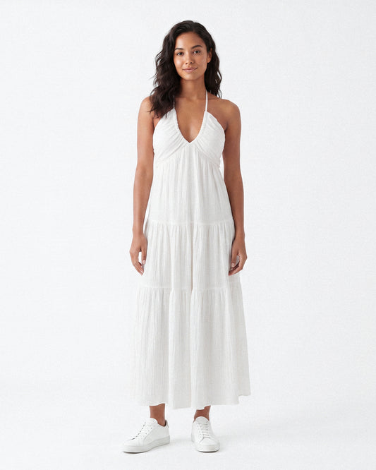 Effortless Halter Tie-Neck Maxi Dress