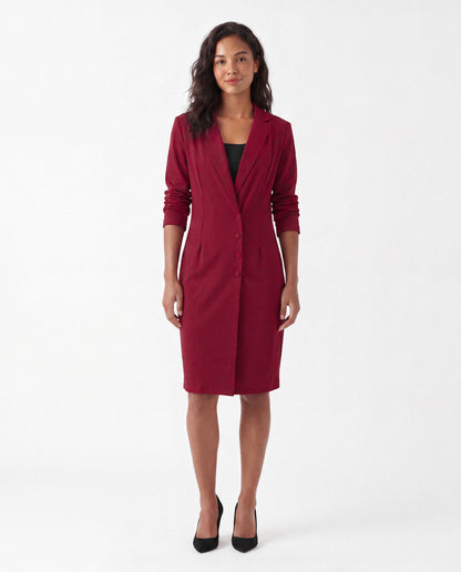 Tailored Blazer Maxi Dress