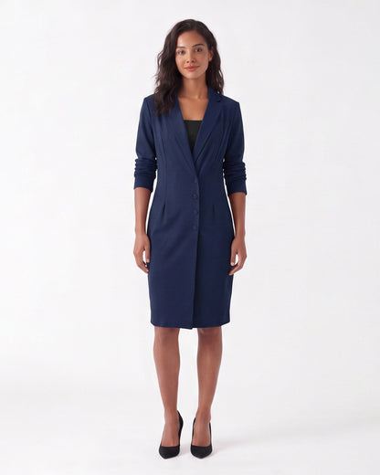 Tailored Blazer Maxi Dress
