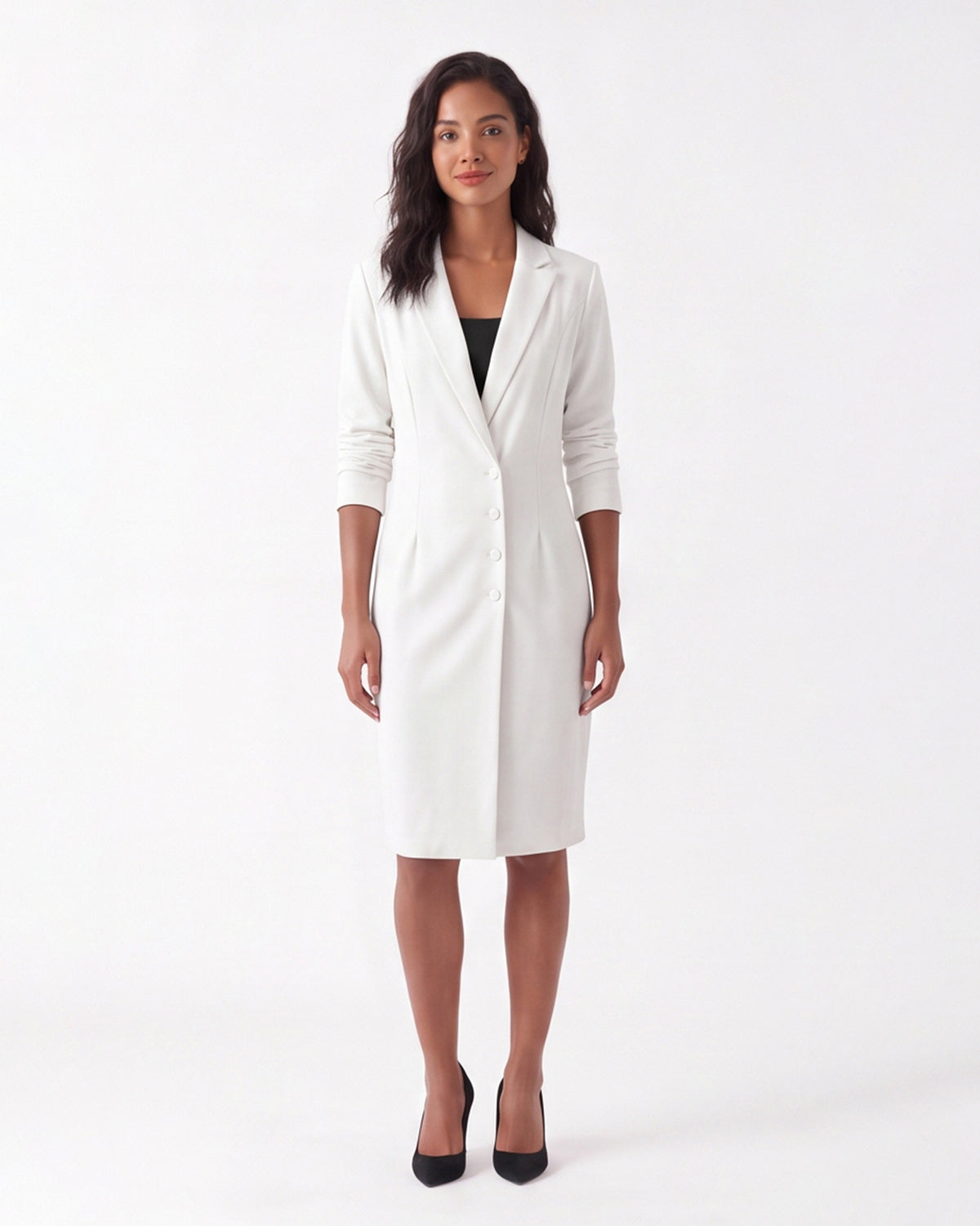 Tailored Blazer Maxi Dress