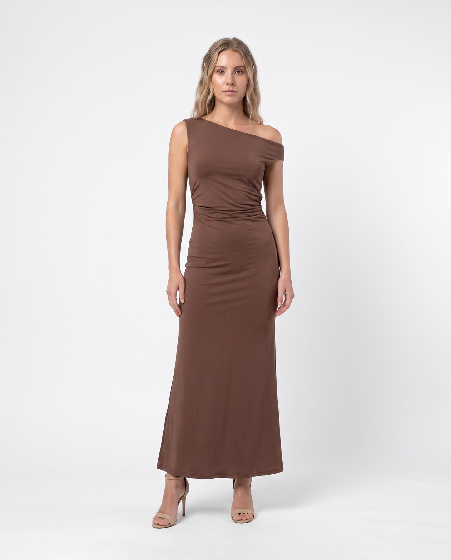 One-Shoulder Elegant Maxi Dress