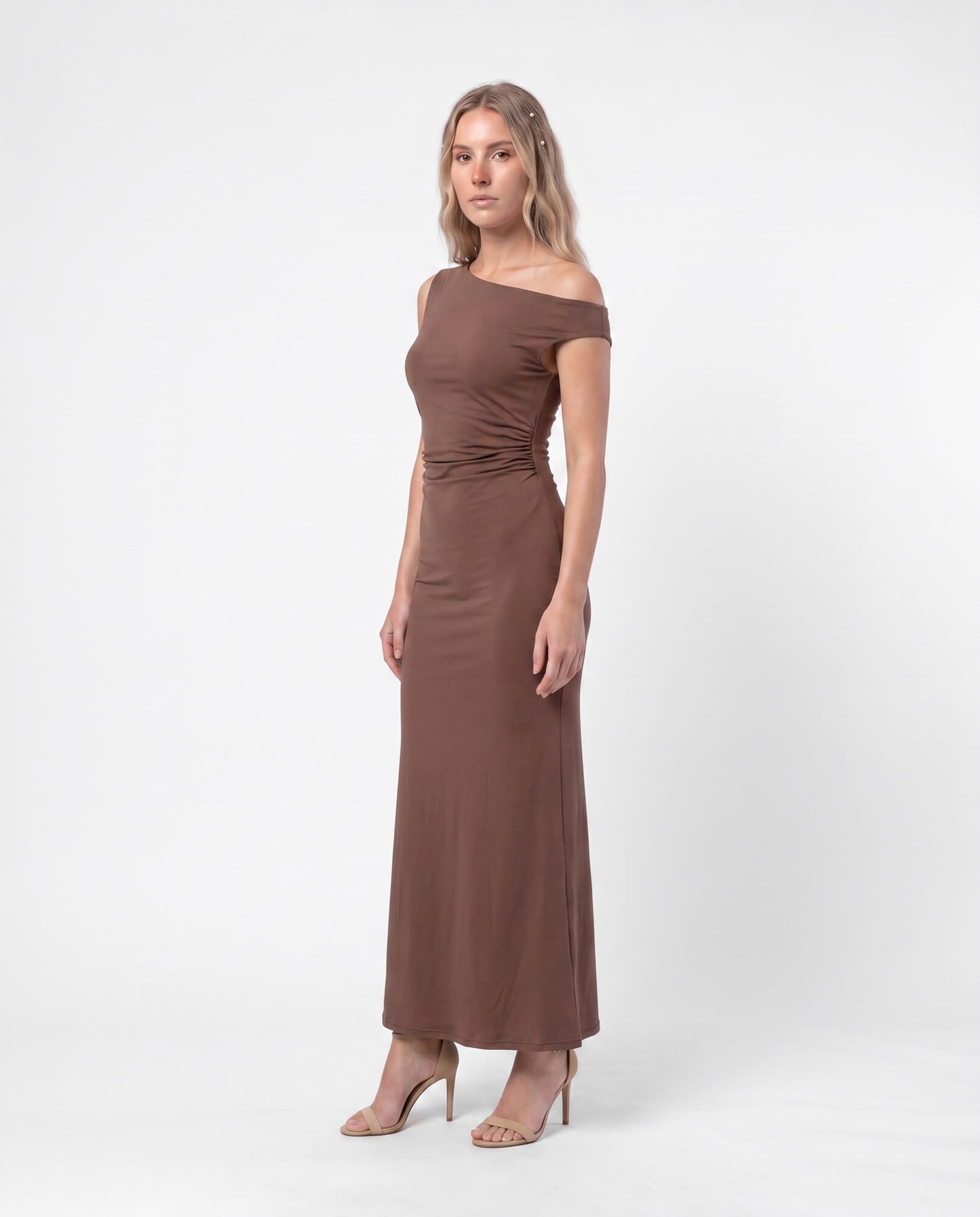 One-Shoulder Elegant Maxi Dress