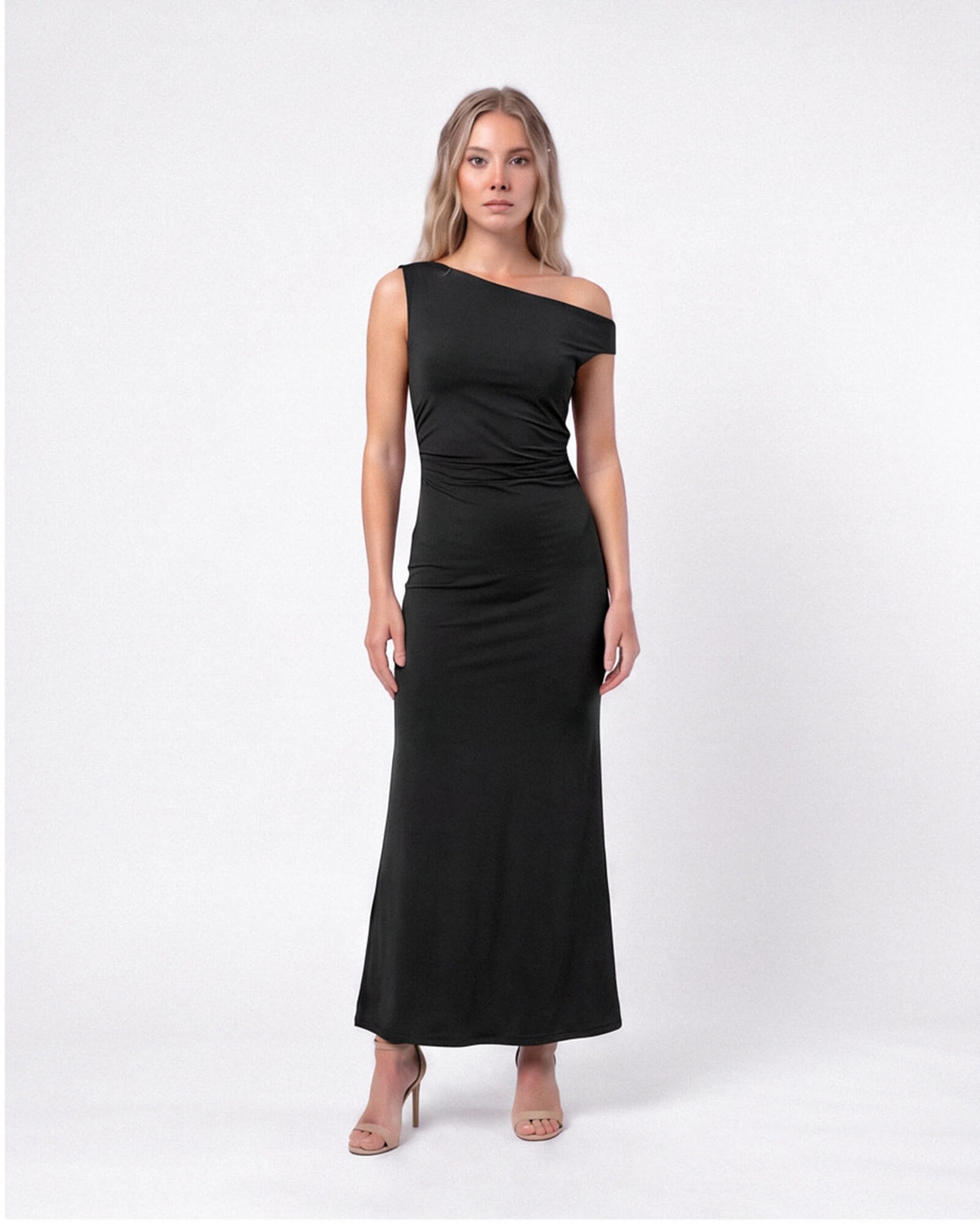 One-Shoulder Elegant Maxi Dress