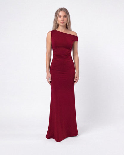 One-Shoulder Elegant Maxi Dress