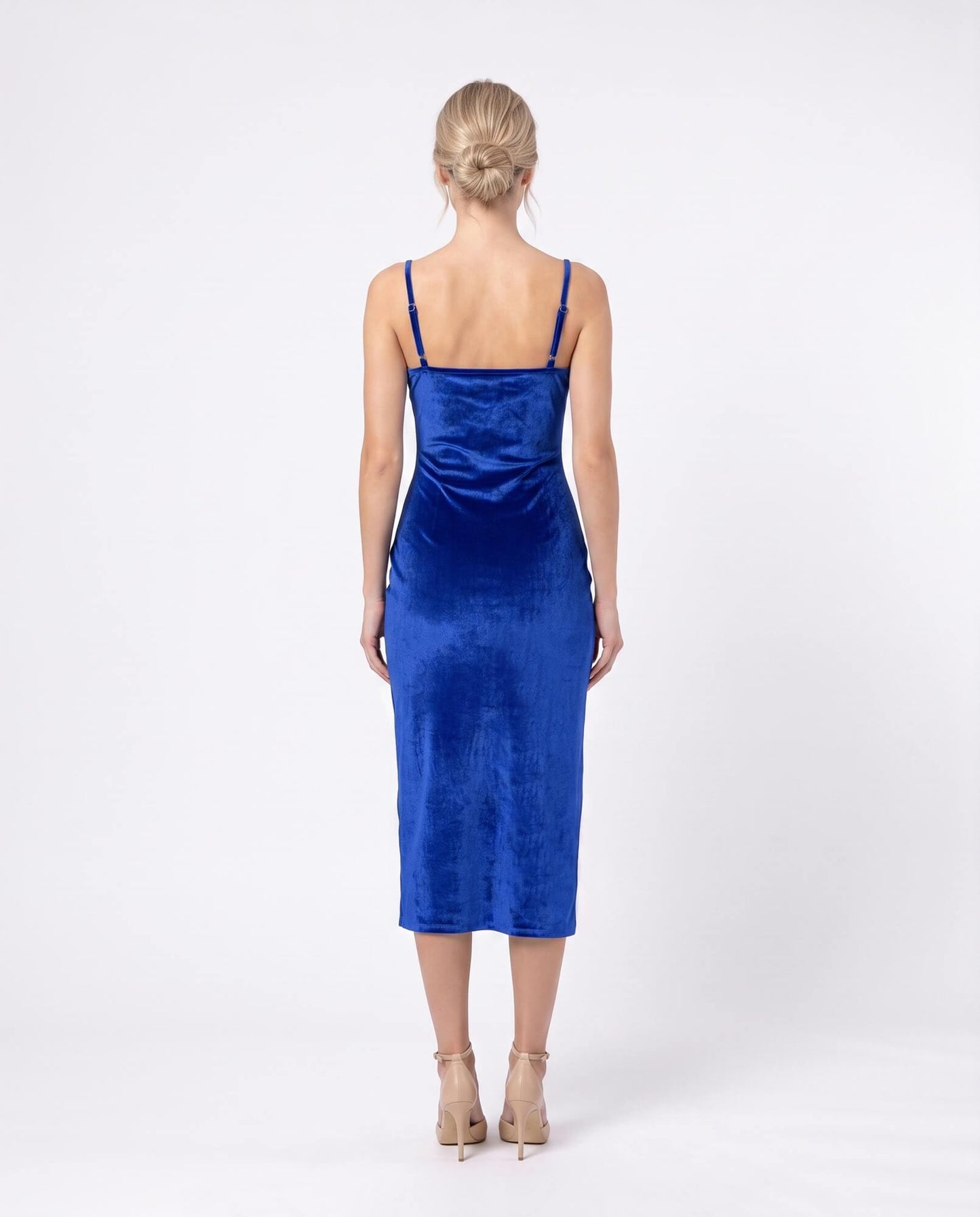 Cowl Neck Satin-Inspired Maxi Dress