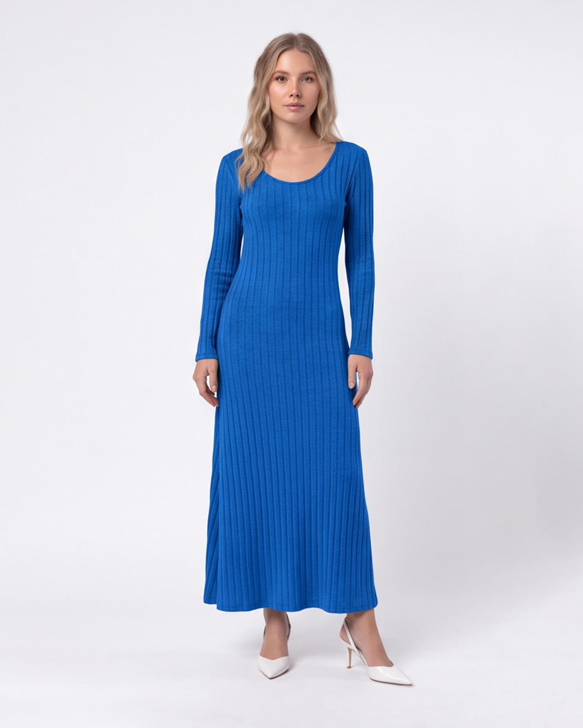 Ribbed Long Sleeve Maxi Dress
