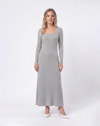 Ribbed Long Sleeve Maxi Dress