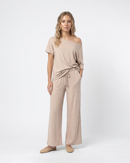 Off-Shoulder Relaxed Two-Piece Set