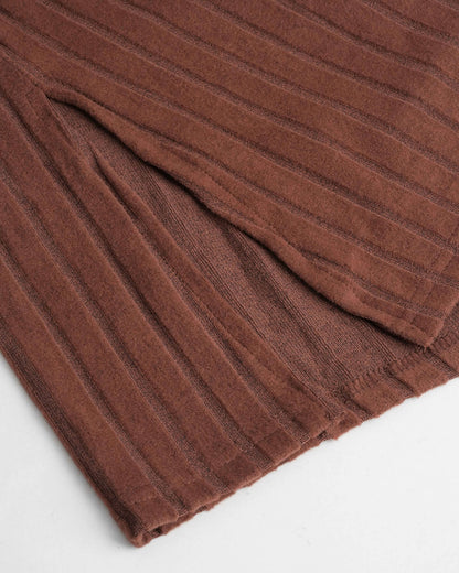 Ribbed V-Neck Long Sleeve Two-piece Set