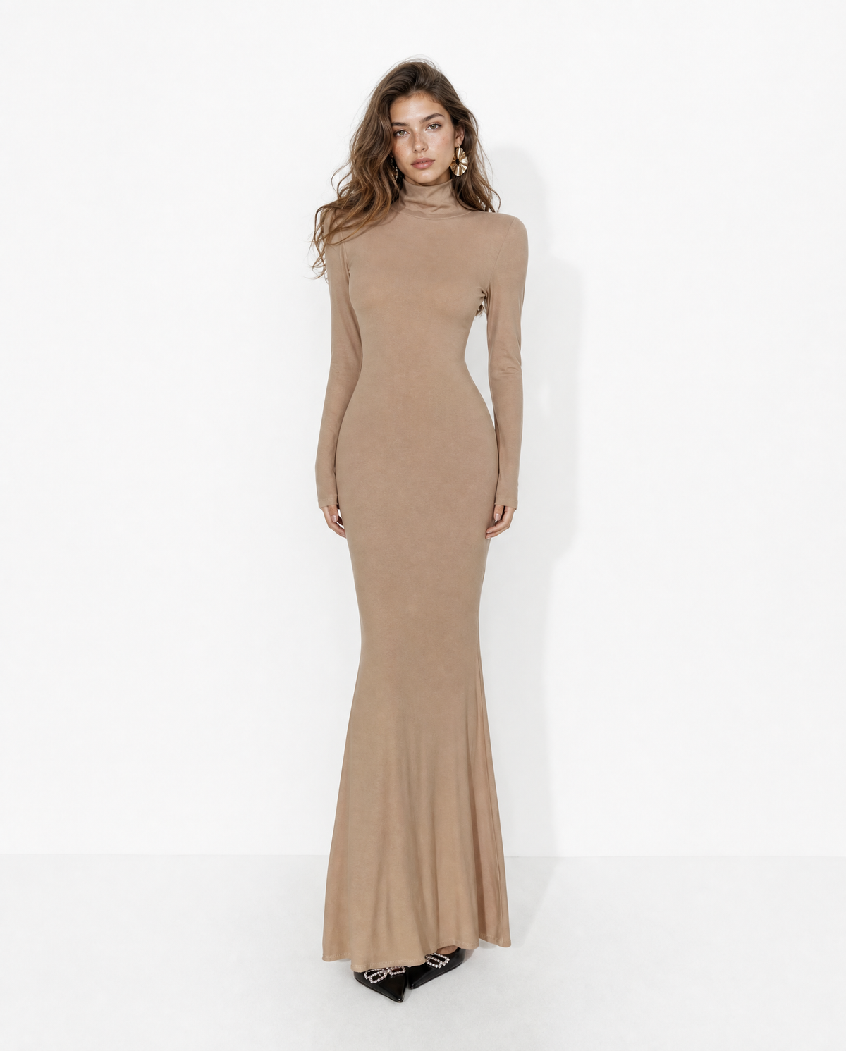 Sculpted Flare Maxi Dress
