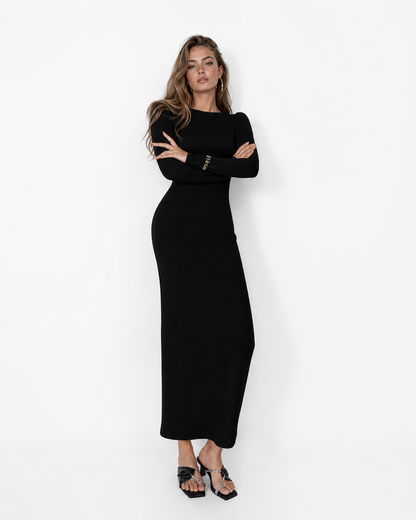 Sculpted Cotton Maxi Dress