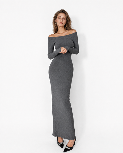 Sculpted Cotton Maxi Dress